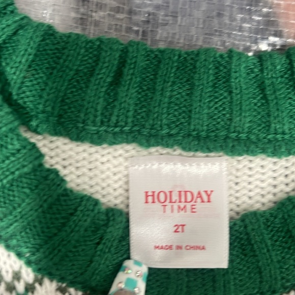 Holiday Time Smiley Face Merry Christmas Sweater 2T - Picture 2 of 4